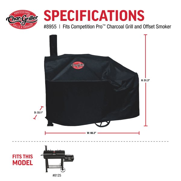 Char-Griller Grand Champ Offset Smoker & Grill Hoes - Image 5