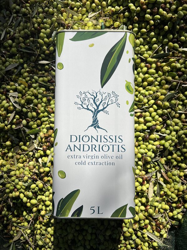 Dionissis Andriotis Olijfolie Extra Vierge 5L - Afbeelding 3