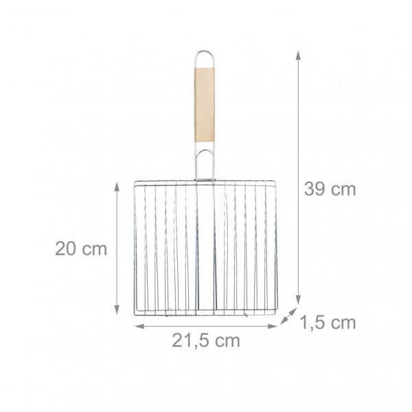 Grillkorf rvs 40cm - Image 3