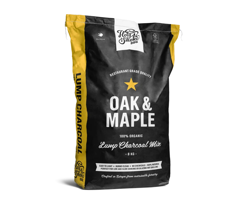 Holy Smoke Eik & Maple Houtskool 8kg