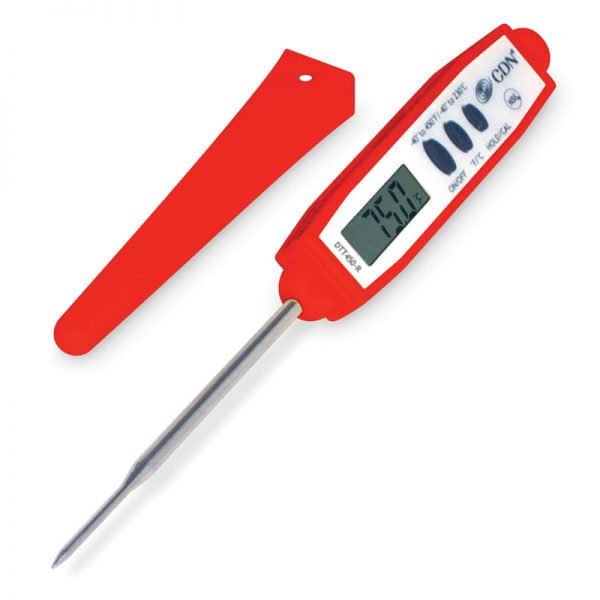 Kernthermometer digitaal pocket rood
