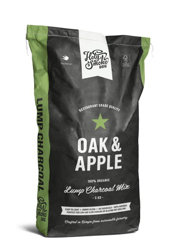 Holy Smoke Eiken & Appel Houtskool 5kg